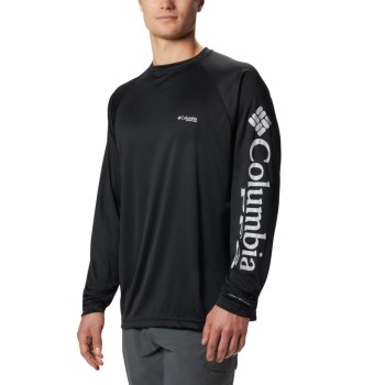 Columbia PFG Terminal Tackle Long Sleeve Big, Sudaderas Negros Grises Para Hombre | 180496-KTP